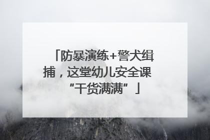 防暴演练+警犬缉捕，这堂幼儿安全课“干货满满”