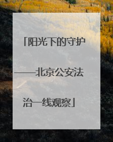 阳光下的守护——北京公安法治一线观察