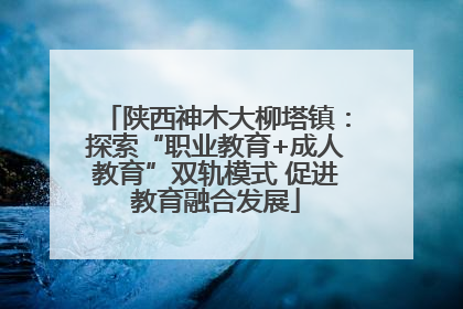 陕西神木大柳塔镇：探索“职业教育+成人教育”双轨模式 促进教育融合发展