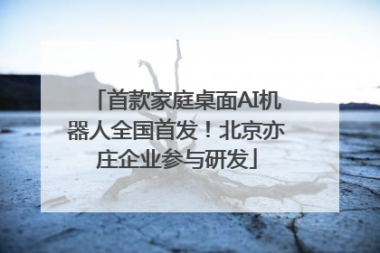 首款家庭桌面AI机器人全国首发！北京亦庄企业参与研发