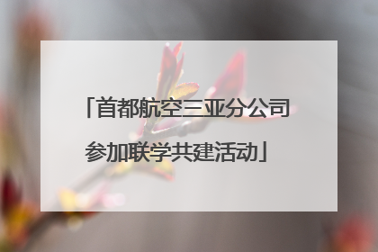 首都航空三亚分公司参加联学共建活动