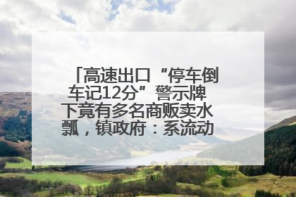 高速出口“停车倒车记12分”警示牌下竟有多名商贩卖水瓢，镇政府：系流动摊位，已多次劝离