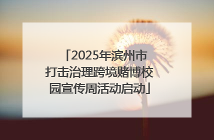 2025年滨州市打击治理跨境赌博校园宣传周活动启动