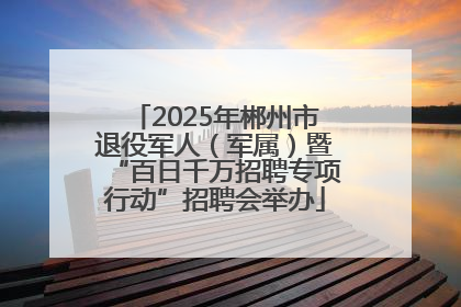 2025年郴州市退役军人（军属）暨“百日千万招聘专项行动”招聘会举办