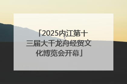 2025内江第十三届大千龙舟经贸文化博览会开幕