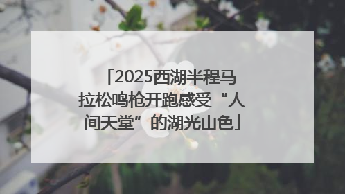 2025西湖半程马拉松鸣枪开跑感受“人间天堂”的湖光山色